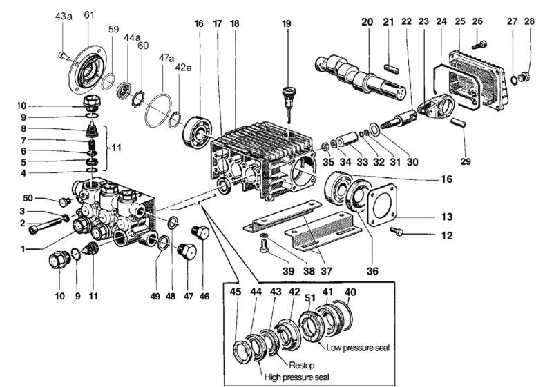 GP EZ2536S pump rebuild repair parts 